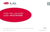 GUÍA DEL USUARIO LG-AS9981 Acerca de esta guía del usuario Gracias por elegir este producto LG. Lea atentamente esta guía del usuario antes de utilizar el dispositivo por primera