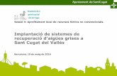 Implantació de sistemes de recuperació d’aigües grises a Sant …xarxaenxarxa.diba.cat/.../files/5_sant_cugat.pdf · 2016-05-19 · a Sant Cugat del Vallès-ACA-Dep. Salut pública-Aqua