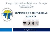 SEMINARIO DE CONTABILIDAD LABORAL · Registro Contable del Pasivo Laboral y la Estructura del Contrato de Trabajo. Prestaciones a Pago y Prestaciones a descanso y su registro contable
