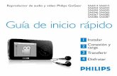 Reproductor de audio y vídeo Philips GoGear SA6024 SA6025 ... › files › s › sa6085_37b › sa60… · 2 Conéctelo al ordenador tal y como se indica. > La pantalla del reproductor