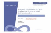 Programa de Implantación de la Inteligencia Emocional en el … · 2019-01-17 · Programa de Implantación de la Inteligencia Emocional en el ámbito educativo. Resultados. Valoraciones