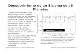 Descubrimiento de un Sistema con 6 Planetas › sites › dps.aas.org › files › ... · manifiesto la existencia de variadas poblaciones de exoplanetas, forzando a los científicos