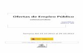 Boletín semanal de Ofertas de Empleo Público de empleo publico semana del 23.10… · Centro de Información Administrativa . Í. NDICE G. ENERALIDADES