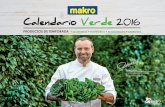 Calendario Verde 2016 - Gastronomía y Cía · Calendario Verde 2016 Rodrigo de la Calle Chef creador de la GASTROBOTÁNICA, especialista ... Restaurante “El Invernadero”. Olivas
