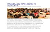 PALABRA Y ACCIÓN PARA SEGUIR CAMINANDO DE …revistakavilando.weebly.com/uploads/1/3/6/3/13632409/...de paz que se adelantan en la Habana, Cuba con las Farc y el gobierno, que es