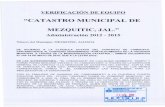 Gobierno Municipal de Mezquitic 15... VERIFICACIأ“N DE EQUIPO CATASTRO MUNICIPAL DE MEZQUITIC, JAL.