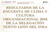 ENCUESTA DE CLIMA Y CULTURA ORGANIZACIONAL 2018nuevoleon.inea.gob.mx/ECCO2018.pdf · Cultura Organizacional 2018. El análisis de esta información derivará en acciones de mejora