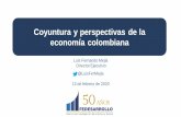 Coyuntura y perspectivas de la economía colombiana...13 de febrero de 2020 Fuente: FED. CME FedWatch Tool Las proyecciones del FOMC para diciembre sugieren estabilidad de la tasa