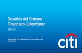 Desafíos del Sistema Financiero Colombiano ANIF · IDENTIDAD DIGITAL 32% de las firmas de servicios financieros considera Ciberseguridad como una de las mas importantes areas de