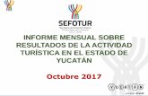 Presentación de PowerPointsefotur.yucatan.gob.mx/files-content/general/... · 1. Ocupación Hotelera en la Ciudad de Mérida (Mensual) • Durante el mes de octubre de 2017, el porcentaje