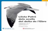 Llista Patró dels ocells del delta de l’Ebre · ocells hi ha intervingut l’acció directa de l’home. Seria el cas de la polla blava, extinta com a reproductora a començaments