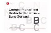 Consell Plenari del Districte de Sarrià – Sant Gervasi...Consell Plenari del Districte de Sarrià – ... Districte de Sarrià-Sant Gervasi Pla d’Inversió Municipal 2016-2019.