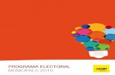 PROGRAMA ELECTORAL MUNICIPALS PROGRAMA CUP MANRESA - ELECCIONS MUNICIPALS 2015 dels principals mecanismes