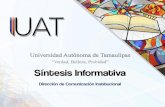 Presentación de PowerPoint -  · 2018-09-24 · Victoria, Tamaulipas.- El Rector de la Universidad Autónoma de Tamaulipas (UAT) Ing. M.C. José Andrés Suárez Fernández felicitó