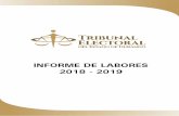 INFORME DE LABORES 2018 - 2019congresodurango.gob.mx/Archivos/LXVIII/Informes/Organismos/INF… · Victoria de Durango, Dgo., Septiembre de 2019. 2 ... Justicia, quien procedió a