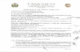 municipio de tancoco · propuesta tÉcnica y econÓmica el 11 de enero del 2017 y el acto donde "el ... convienen en ace-ptar a la bitÁcora de c)bra como el instrumento legal en