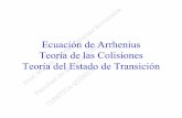 Ecuación de Arrhenius Teoría de las Colisiones Teoría del Estado de …depa.fquim.unam.mx/amyd/archivero/apuntesCQ7_35783.pdf · 2019-05-02 · Teoría del Estado de Transición.
