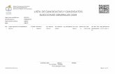 LISTA DE CANDIDATAS Y CANDIDATOS ELECCIONES lista de candidatas y candidatos elecciones generales 2009