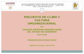 ENCUESTA DE CLIMA Y CULTURA ORGANIZACIONAL...encuesta de clima y cultura organizacional del colegio superior agropecuario del estado de guerrero ecco-2018 presentaciÓn de resultados