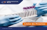 Lista de Precios - Laboratorios Ruiz Precios Referencia...Lista de Precios SINÓNIMO ESTUDIO PRECIOS 2019 sin IVA IVA PRECIO con IVA DEX11 11-DEOXICORTISOL EN SUERO (15) $961.00 $153.76