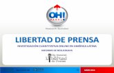 LIBERTAD DE PRENSA - testpaginas.com.ar · 4 Los Argentinos y la Libertad de Prensa •87,7% de los argentinos considera que puede buscar, recibir, difundir información y opiniones