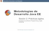 Metodologías de Desarrollo Java EE · Desarrollo Java EE Sesión 2: Prácticas ágiles Prácticas de eXtreme Programming y Agile Modeling. ... • Proceso de software basado en prácticas