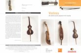 abajo: Violín (China) Violin s€¦ · madera tallada o empleando una calabaza o similar. Las tapas pueden ser de madera o piel, tensada y fijada a los aros mediante clavos u otros