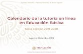 Calendario de la tutoría en línea en Educación Básica143.137.111.80/.../09/Calendario_Tutoria_EB_2019-.pdf · COORDINACIÓN NACIONAL DEL SERVICIO PROFESIONAL DOCENTE Tutoría