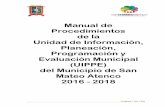 Manual de Procedimientos de la Unidad de Información ... · El Manual de Procedimientos de la Unidad de Información, Planeación, Programación y Evaluación Municipal, es un instrumento