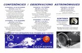 CCOONNFFEERRÈÈNNCCIIEESS ii … · 2016-10-05 · DIVENDRES, 25 DE NOVEMBRE DE 2016, a les 19 h Presentació de la col·lecció de llibres d’astronomia d’Astromarcombo, a càrrec