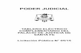 PODER JUDICIAL · poder judicial tablero elÉctrico complementario del palacio de justicia de santa fe licitación pública n° 05/15