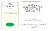 ÍNDICE - Asuss...GUÍA Y LINEAMIENTOS DE MANEJO COVID-19 Ministerio de Salud – Gobierno del Estado Plurinacional de Bolivia 3 GUÍA Y LINEAMIENTOS DE MANEJO COVID -19 (v. Abril/2020)