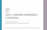 2020 : Colombia estabilidad y crecimiento€¦ · Fuente: DANE; cálculos Banco de la República. PIB por ramas de actividad, DAEC* (variación porcentual anual) Comercio, Hoteles
