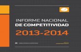 de Competitividad 2013-2014 · 2017-05-03 · de competitividad en diferentes frentes, los avances logrados durante el año en los mismos, así como los rezagos y la agenda pendiente.