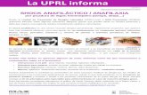 La UPRL informauprl.unizar.es/informacion/anteriores/2018/anafilaxia.pdf · 2020-01-07 · SHOCK ANAFILÁCTICO / ANAFILAXIA por picadura de algún himenóptero (avispa, abeja…)
