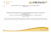 TRANSPARENCIA Y EFICENCIA DEL GASTO PÚBLICO · 2019-01-18 · transparencia y eficiencia del gasto público, se presenta a continuación la manera como el RENAP publica en su página