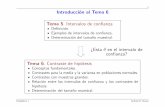Introduccion al Tema 6 Tema 5. Intervalos de conﬁanzahalweb.uc3m.es/esp/Personal/personas/amalonso/esp/e1tema6.pdf · Introduccion al Tema 6 Tema 5. Intervalos de conﬁanza Deﬁnici´on.