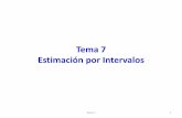 Tema 7 Estimación por Intervalos - Universidad de Atacama · Tema 7 Estimación por Intervalos Tema 7 1. 2 Estimación por Intervalos Tema 7. 3 Estimación por Intervalos Tema 7.