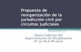 Propuesta de reorganización de la jurisdicción civil por ... · Características de la reorganización •Creación de tribunales especializados para conocimiento de procesos ordinarios