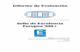 1999 EFQM El Modelo es una Marca Registrada de …...Informe de Evaluación ©1999 EFQM El Modelo es una Marca Registrada de la EFQM Sello de Excelencia Europea 300+ Dirigido a: D.