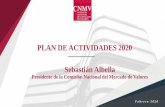 PLAN DE ACTIVIDADES 2020 Sebastián Albella · instrumentos financieros Modificación de la Circular 1/2017 de la CNMV sobre contratos de liquidez Análisis y en su caso revisión