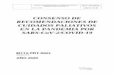 CONSENSO DE RECOMENDACIONES DE CUIDADOS PALIATIVOS … · pandemia por sars-cov-2/covid-19 mtt2-prt-0021 mtt2- nacional página 1 de 48 . consenso de recomendaciones de cuidados paliativos