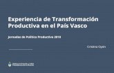 Experiencia de Transformación Productiva en el País Vasco...muestre un comportamiento similar al del conjunto de la economía. CONTEXTO SITUACIÓN ACTUAL DE LA INDUSTRIA EN EL PAÍS