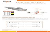 UTP, multifilar, con revestimiento tipo CM · Cable patch cord UTP de NEXXT 24AWG 4PR CM 75 °C con verificación (UL) E318654 ETL. Cumple con las normas ANSI/TIA-568-C.2 CAT.6 XXXXXXX-X