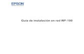 Guía de instalación en red WF-100 · Tema principal: Cómo configurar su producto en una red inalámbrica Cómo configurar su producto utilizando el panel de control 1. Cuando vea