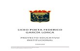 LICEO POETA FEDERICO GARCÍA LORCA€¦ · Poeta Federico García Lorca A - 33 de la comuna de Conchalí. En él se plantean los principales elementos de carácter marco y orientaciones
