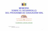 EDUCACION VIAL - Alhama de Murciadatos.alhamademurcia.es/descargas/770s-304s-memoria-15... · 2017-07-14 · Julio, para los niños de 4º y 5º de primaria y que pretende continuar
