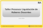 Taller Procesos Liquidación de Haberes Docentes 2017... · Duración inicial de 1 ciclo lectivo anual, con baja a un ICL determinado y pueden prorrogarse o continuar con nueva designación.