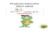 Projecte Educatiu 2017-2018 · Projecte Educatiu 2017-2018 Els sentits de la Tartarokhus . ... recorda les normes abans de menjar: 1- LES MANS ENS RENTAREM ABANS I DESPRÉS DE DINAR