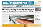 PREGUNTA DE LA SEMANA: Ortega: es de Maduro empresa que ...media.eltiempo.com.ve/EL_TIEMPO_VE_web/73/diario/... · Caracas: Avenida Río de Janeiro, Edificio Oficentro Colina, piso